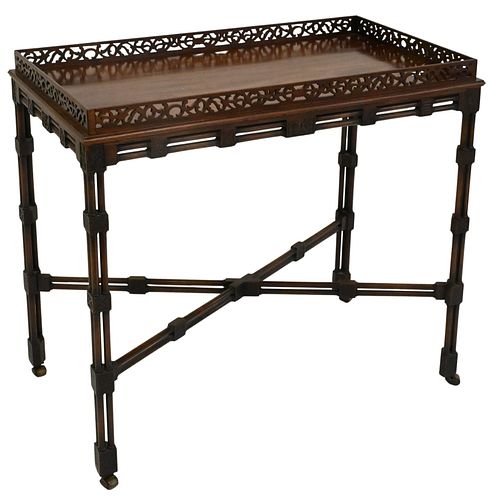 CHINESE CHIPPENDALE STYLE MAHOGANY