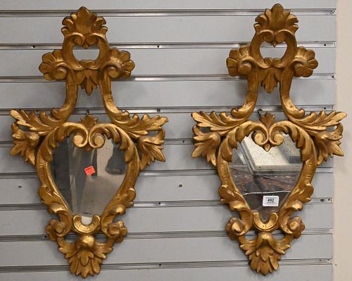 PAIR OF CARVED AND GILT MIRRORSPair 374c23