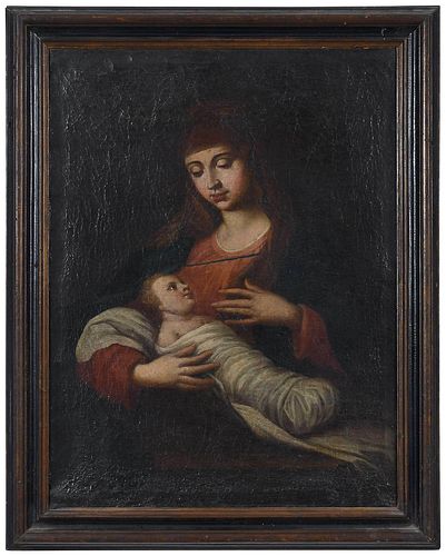 ITALIAN SCHOOL PAINTING 17th century Madonna 374c33