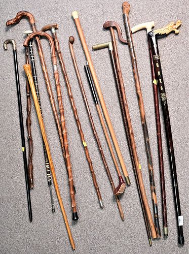 GROUP OF CANES AND WALKING STICKS  377350