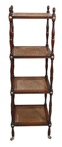 EDWARDIAN MAHOGANY FOUR TIER ETAGERE  3773d8