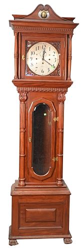 SETH THOMAS MAHOGANY TALL CLOCK  3773d4