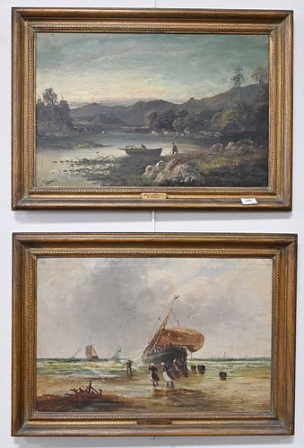 W. ERNEST, TWO LANDSCAPES, OIL