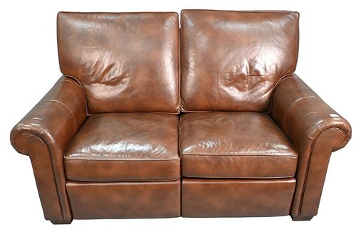 STICKLEY BROWN LEATHER RECLINING 3773f5