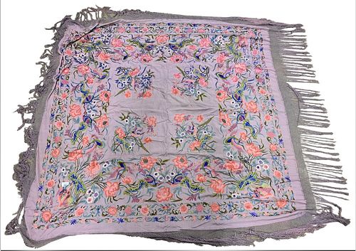 CHINESE SILK EMBROIDERED PIANO 37740c