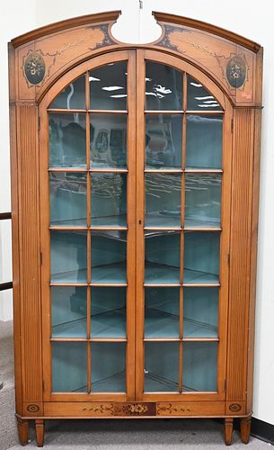 PAIR OF ADAMS STYLE CORNER CABINETS,