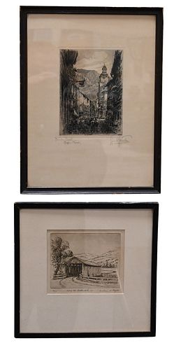 GROUP OF 10 ENGRAVINGS AND ETCHINGS  377444