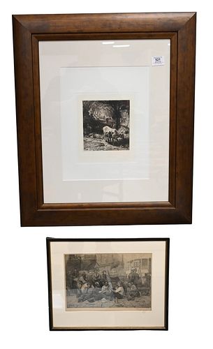 GROUP OF FRAMED AND UNFRAMED ITEMS  37748f