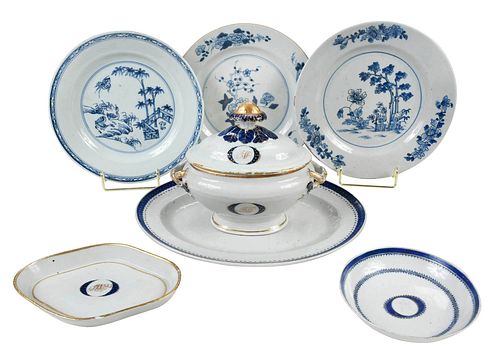 SEVEN PIECES CHINESE EXPORT PORCELAINmid 3774a2