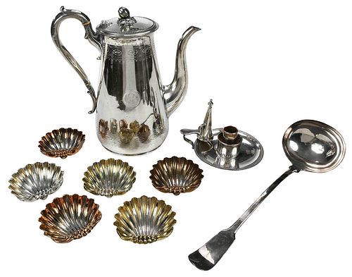 EIGHT PIECES SILVER PLATEincluding 3774b8