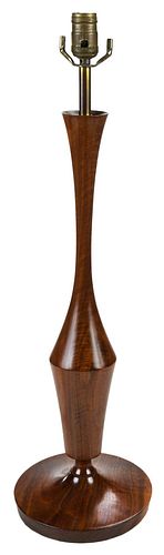 RUDE OSOLNIK TURNED WALNUT LAMP New 3774fd