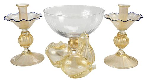 GROUP OF MURANO GLASS TABLE ARTICLESItaly  377505