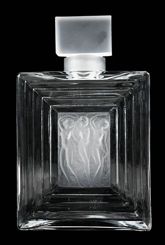 LALIQUE GLASS "DUNCAN" PERFUME