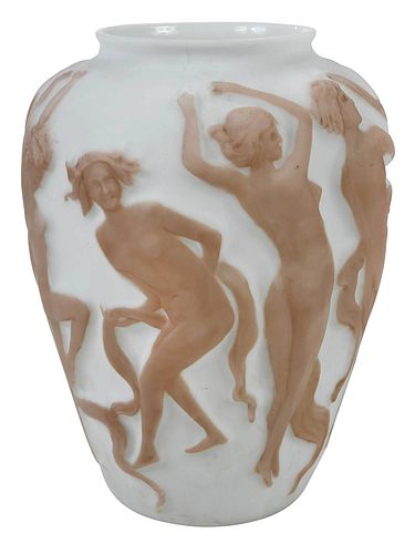 AMERICAN "BACCHANALIA" GLASS VASEmid