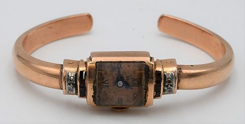 14 KARAT GOLD LADIES VINTAGE WRISTWATCH,