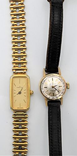 TWO LADIES WRISTWATCHES 14 KARAT 377581