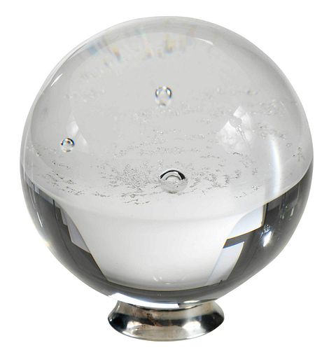 STEUBEN "GALAXY" PAPERWEIGHT ON