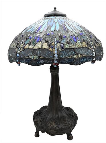 REPRODUCTION LEADED TABLE LAMP,