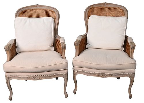 PAIR OF LOUIS XV STYLE FAUTEUIL,