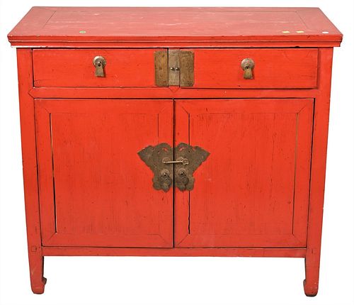 CHINESE RED PAINTED CABINET HAVING 377621
