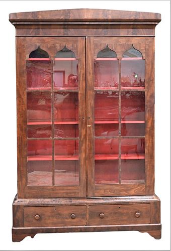 EMPIRE MAHOGANY THREE PART BOOKCASE CABINET  377654