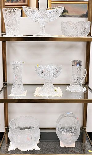 EIGHT PIECE GROUP OF CUT GLASS  37766d