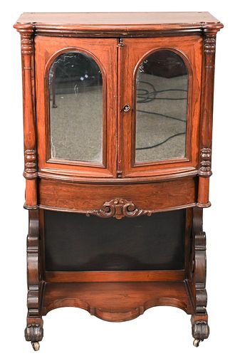 ROSEWOOD MUSIC CABINET, 19TH CENTURY,