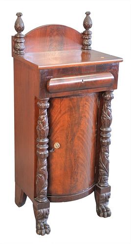 MAHOGANY CARVED MUSIC STAND HAVING 37768a