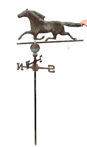 COPPER RUNNING HORSE WEATHERVANE  3776b1