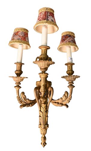 LARGE LOUIS XVI GILT BRONZE SCONCE  3776ac