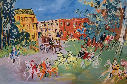 JEAN DUFY BOIS DE BOULOGNE LITHOGRAPH  3776ec