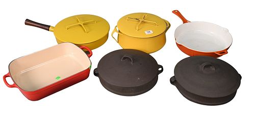 SIX PIECES OF MID CENTURY COOKWARE,