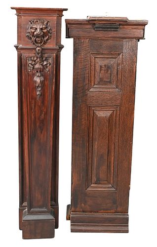 TWO ARCHITECTURAL COLUMN PEDESTALS,