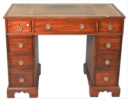 GEORGE IV MAHOGANY THREE PART KNEEHOLE