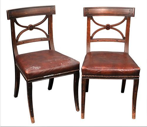 PAIR OF FEDERAL STYLE SIDE CHAIRS,