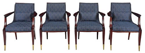 SUITE FOUR ART DECO UPHOLSTERED 3777a3