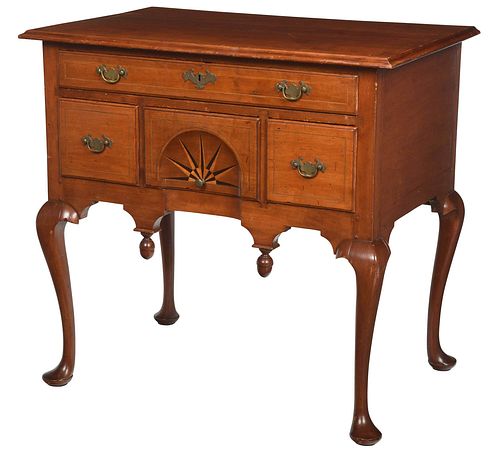 NEW ENGLAND QUEEN ANNE INLAID CHERRY 3777c4