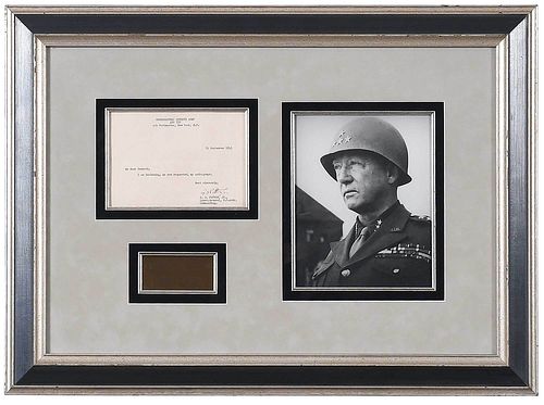 SIGNED GENERAL GEORGE PATTON LETTERpersonal 377801