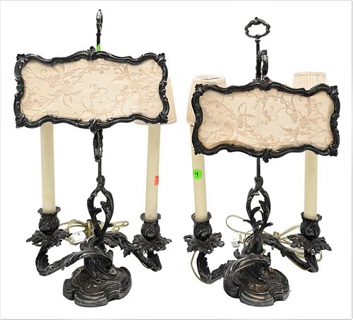 PAIR OF FRENCH ROCOCO STYLE SILVER 37787c