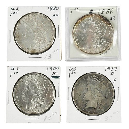 129 ASSORTED SILVER DOLLARS88 pre 1921 3778dc