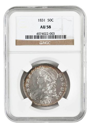 1831 CAPPED BUST HALF DOLLARappears