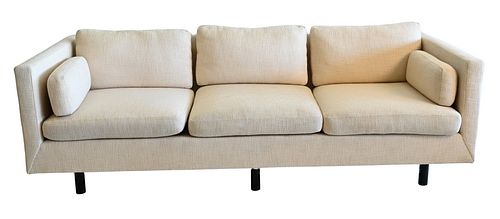 PAIR OF HARVEY PROBBER TUXEDO SOFAS,