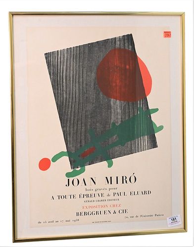 JOAN MIRO EXPOSITION CHEZ 1952  377991