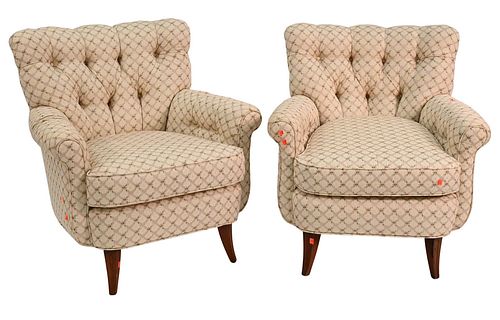 PAIR OF CUSTOM UPHOLSTERED ARMCHAIRS  3779a1