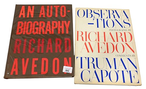 TWO RICHARD AVEDON BOOKS, AUTOBIOGRAPHY