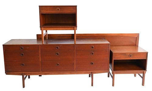 FOUR PIECE TEAK SET TO INCLUDE,