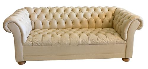 CHESTERFIELD LEATHER UPHOLSTERED 377a71