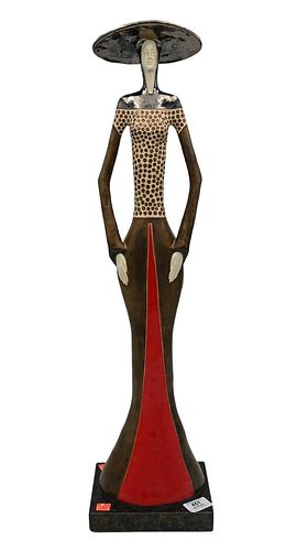 ART DECOR CERAMIC FIGURE OF A WOMAN  377a93