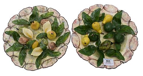 TWO CHRISTINE VIENNET CERAMIC PLATES,