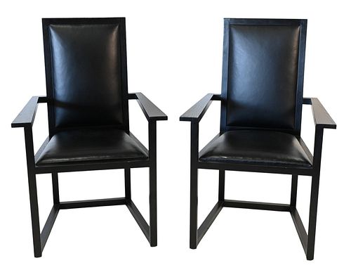 SET OF TEN CONTEMPORARY ARMCHAIRS  377aae